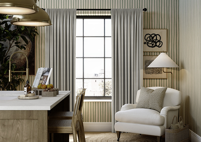 Akoya Faux Silk, Lustre Flint - Made to Measure Curtains - Image 3